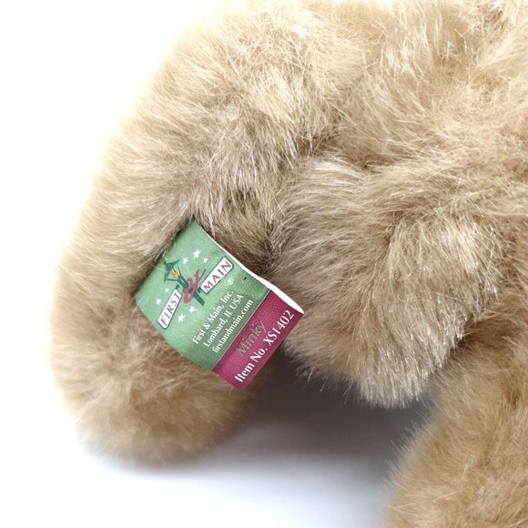 First & Main Minky Holiday Teddy Bear Chirismas Plaid Vest Santa Hat Collectable - Picture 9 of 11